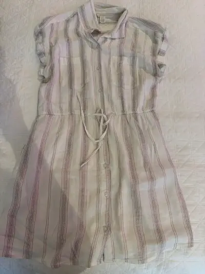 Vestido camisero a rayas - miniatura 1