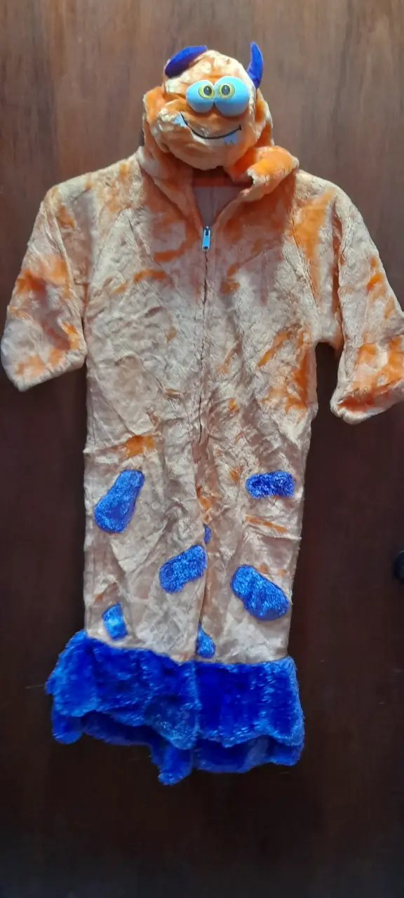 Disfraz monstruo infantil naranja