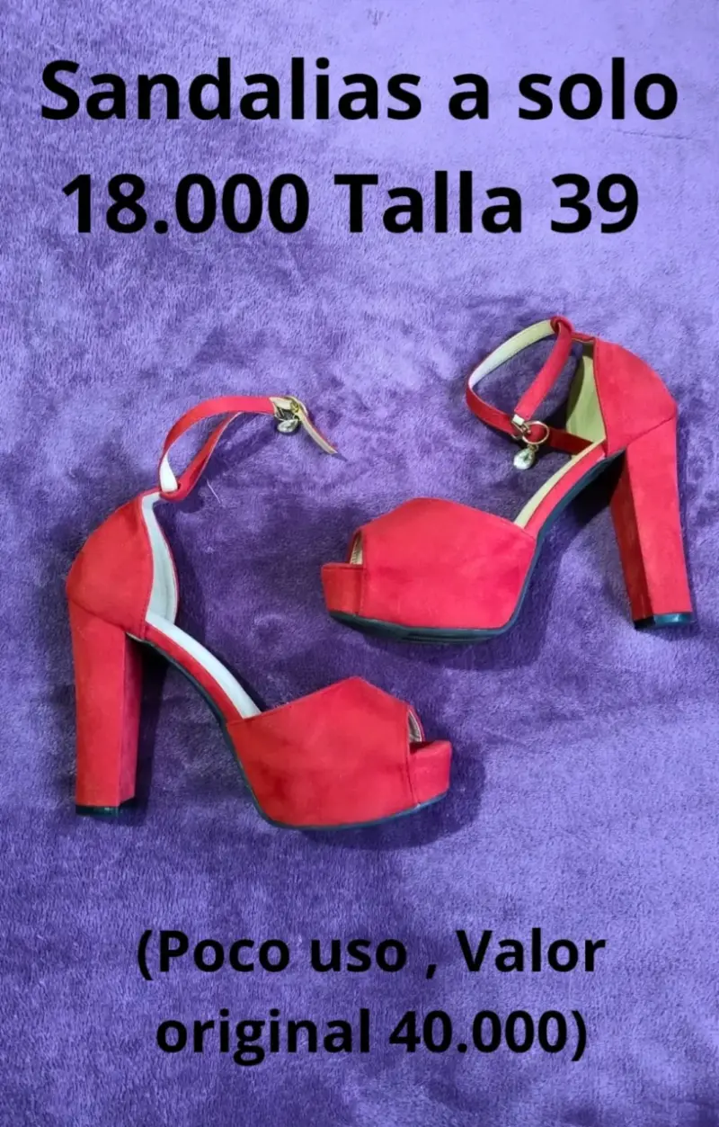 Tacones rojos con correa - 3
