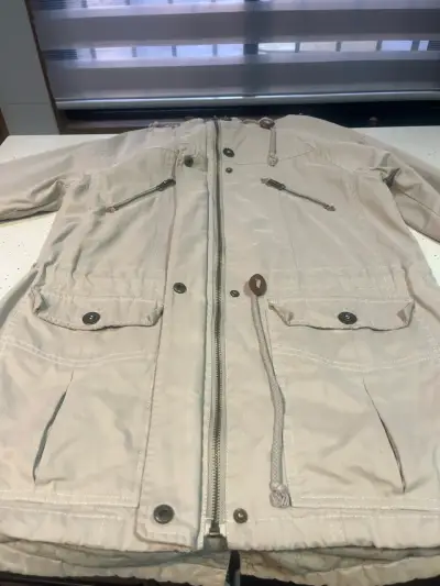 Parka beige con capucha - miniatura 5