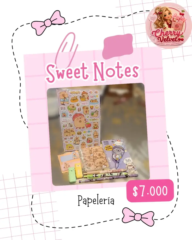 Set de papelería Sweet Notes
