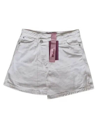 Falda blanca denim nueva - miniatura 1