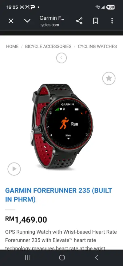 Reloj deportivo Garmin negro - miniatura 2