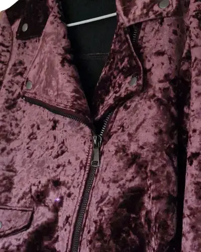 Chaqueta terciopelo burdeos - miniatura 3