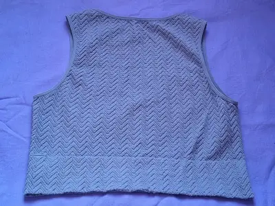 Top tejido azul sin mangas - miniatura 2