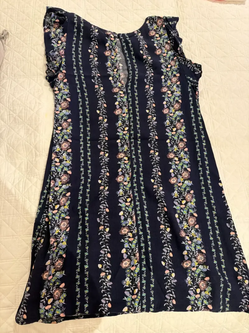 Vestido floral azul marino - 2