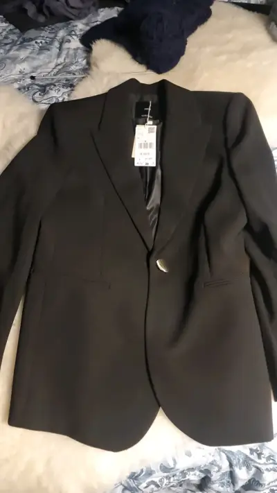 Blazer beige de mujer con etiqueta - miniatura 2