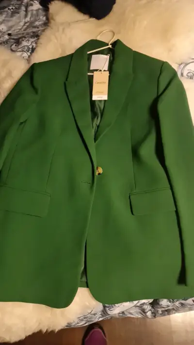 Blazer beige de mujer con etiqueta - miniatura 3