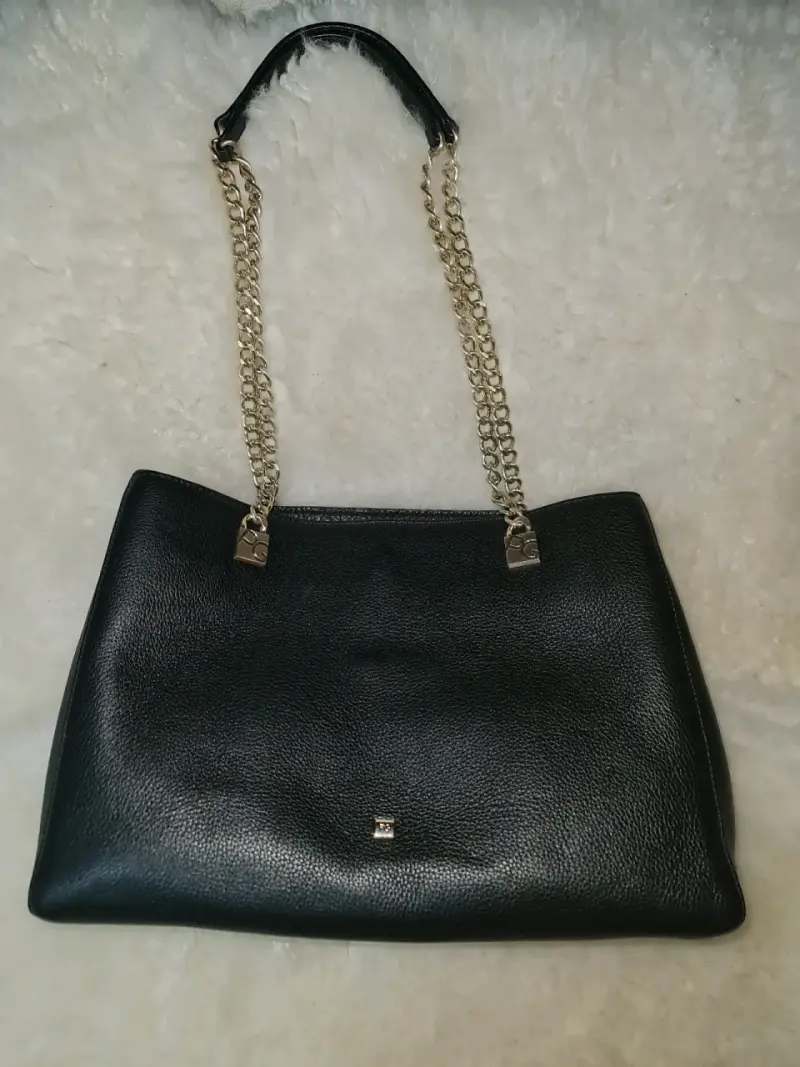 Cartera negra elegante con cadena - 5