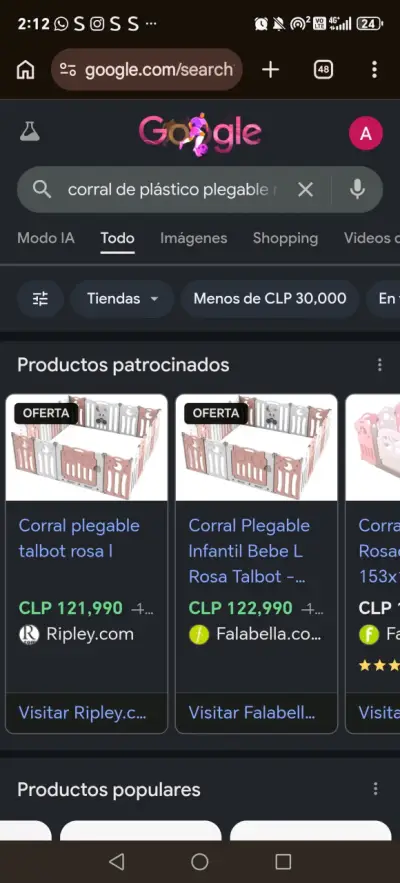 Corral plegable de plastico - miniatura 2
