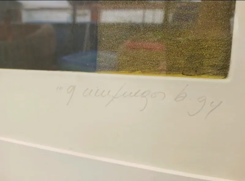 Cuadro enmarcado con obra de Gonzalo Cienfuegos - 3