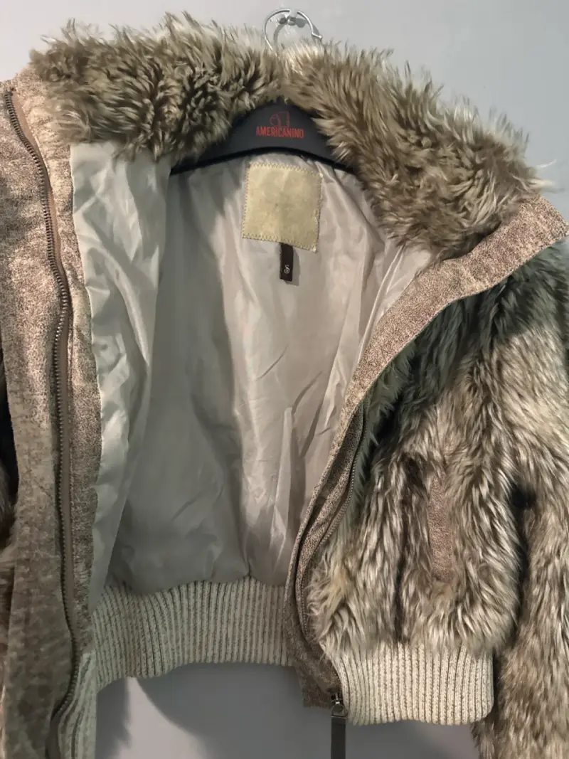 Chaqueta corta de piel sintética - 4