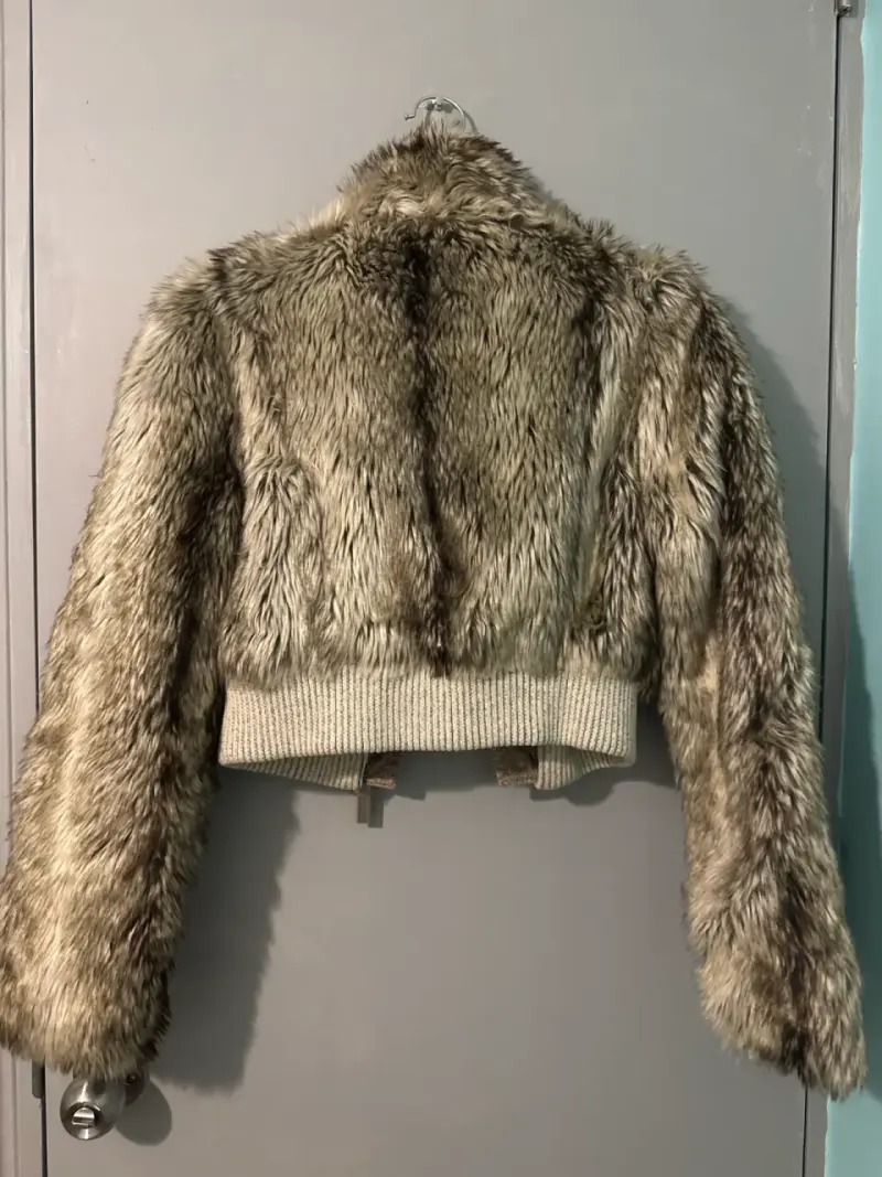 Chaqueta corta de piel sintética - 5