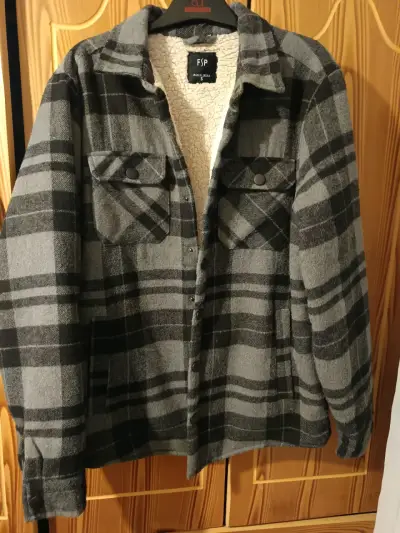 Chaqueta de lana a cuadros - miniatura 1