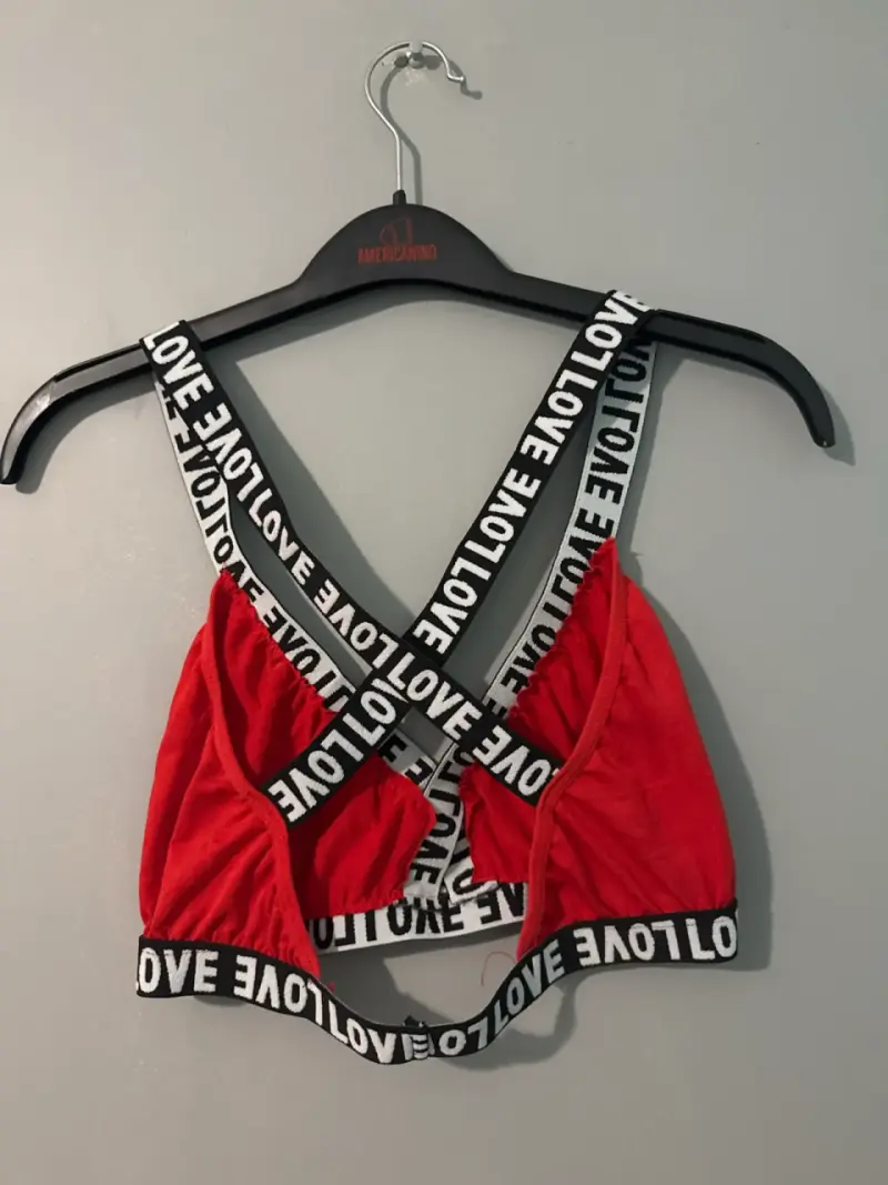 Top rojo con tirantes LOVE - 2