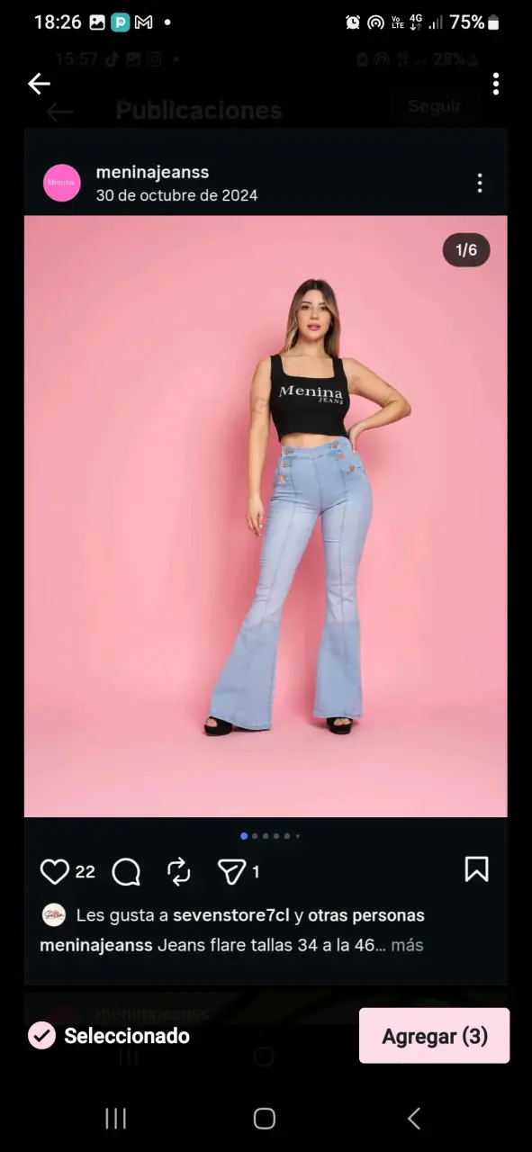 Jeans flare celestes