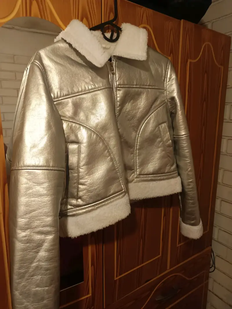 Chaqueta metalizada con borrego - 1