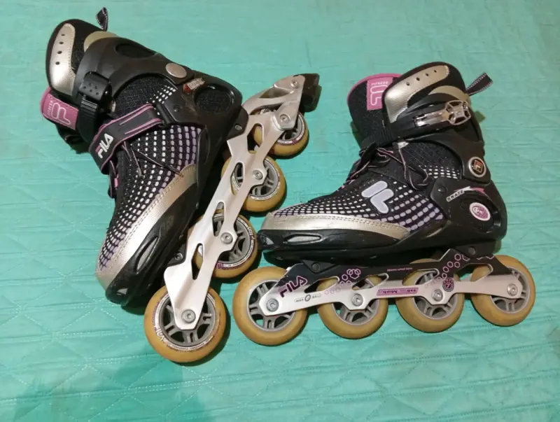 Patines en línea Fila negros y rosados - 2