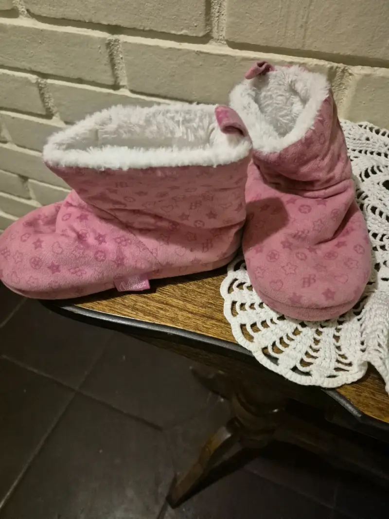 Pantuflas de bebé rosas - 2