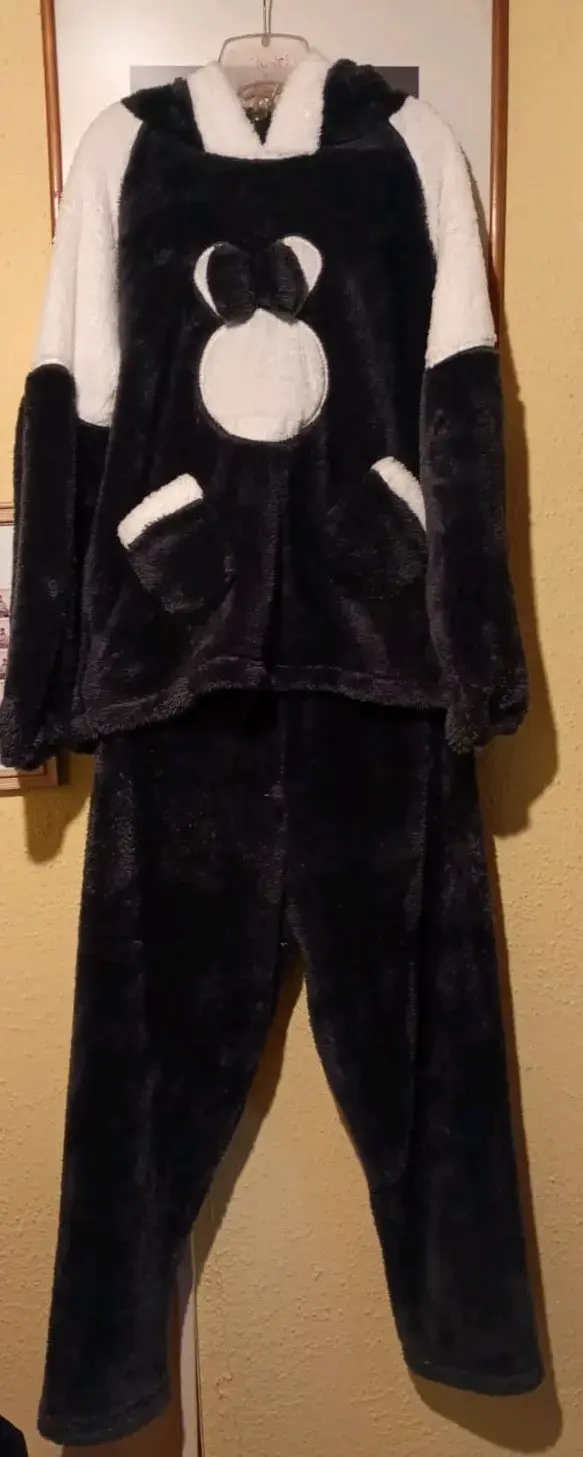 Pijama enterito polar negro - 1