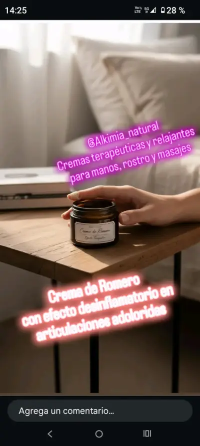 Cremas Naturales para rostro, manos y masajes - miniatura 1
