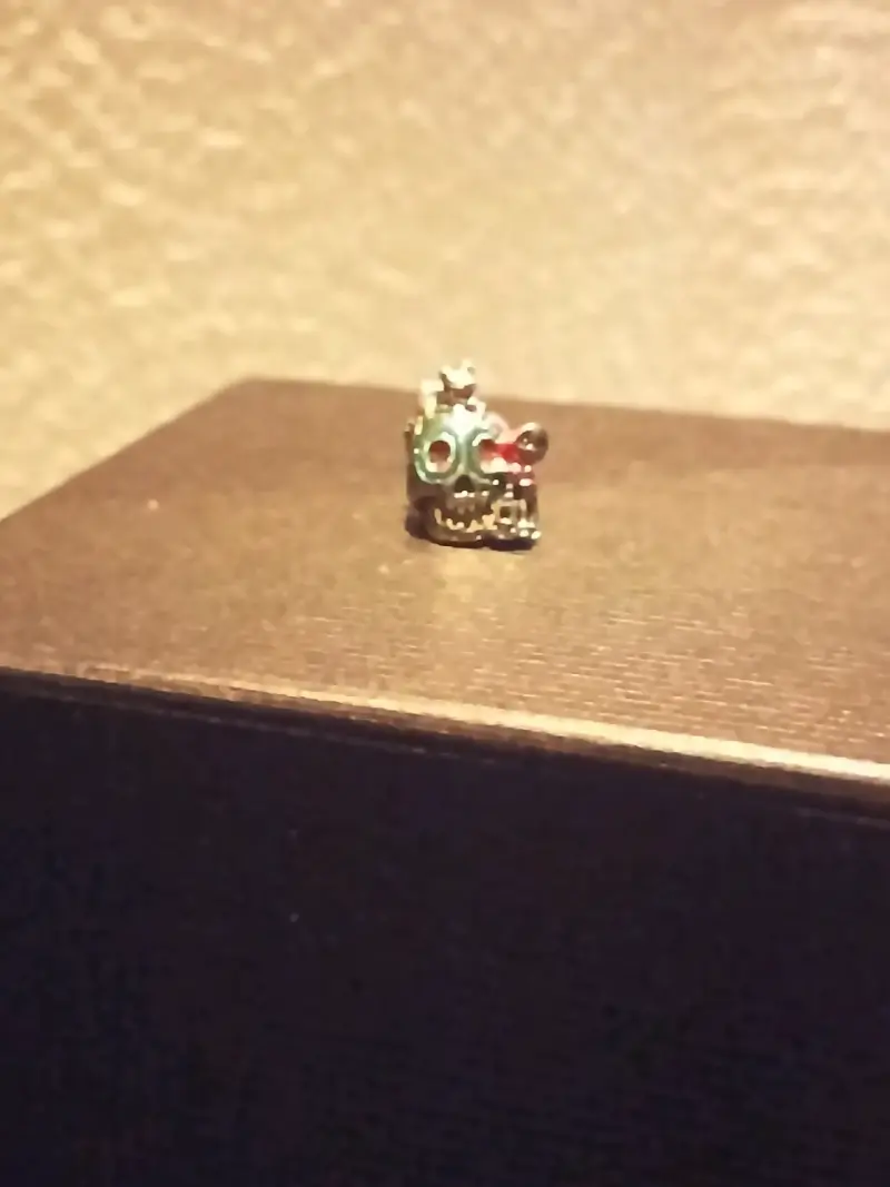 Charms de calavera plateado
