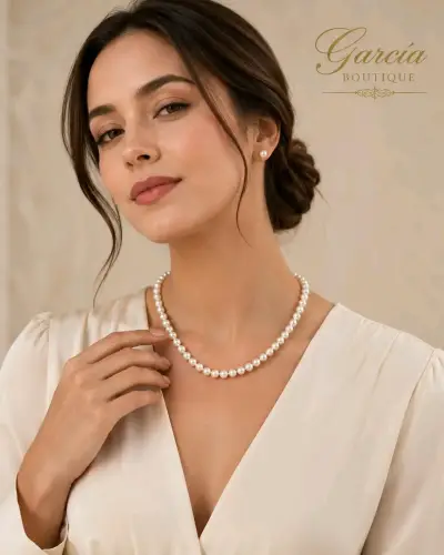 Collar de perlas clásico - miniatura 2