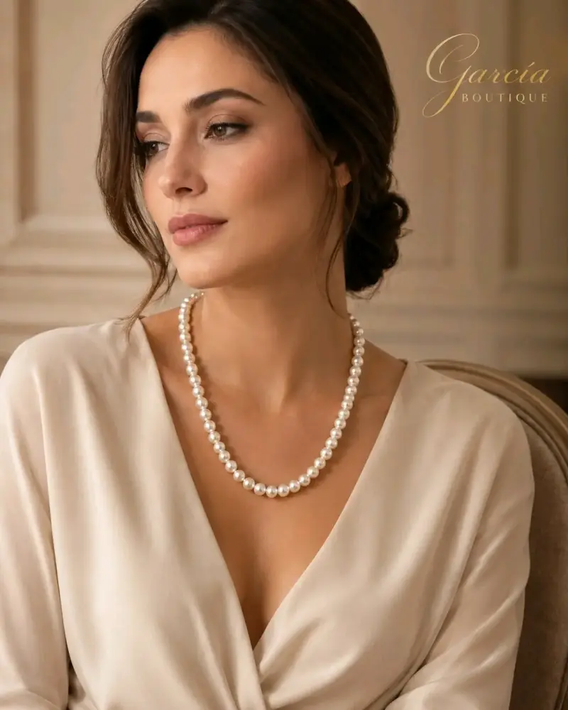 Collar de perlas clásico - 4