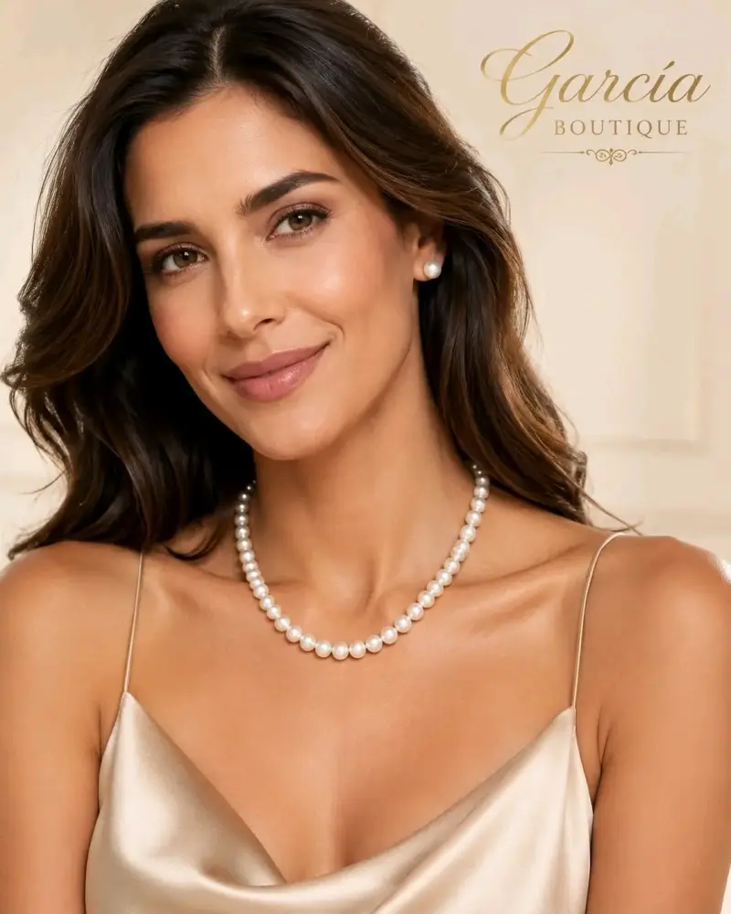 Collar de perlas clásico - 5