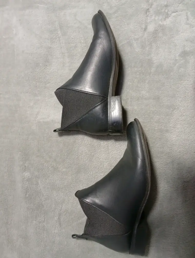 Botines negros de cuero