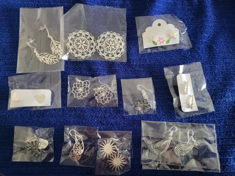 Set de aros de plata ley 925