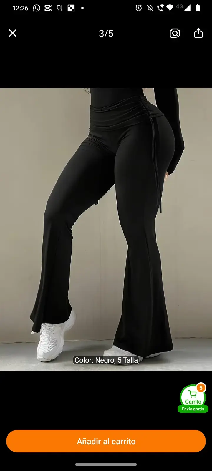 Pantalones acampanados negros - 2