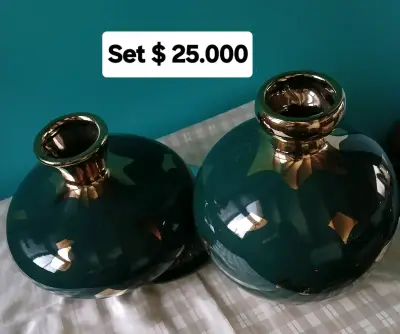 Set decorativo de cerámica azul - miniatura 2