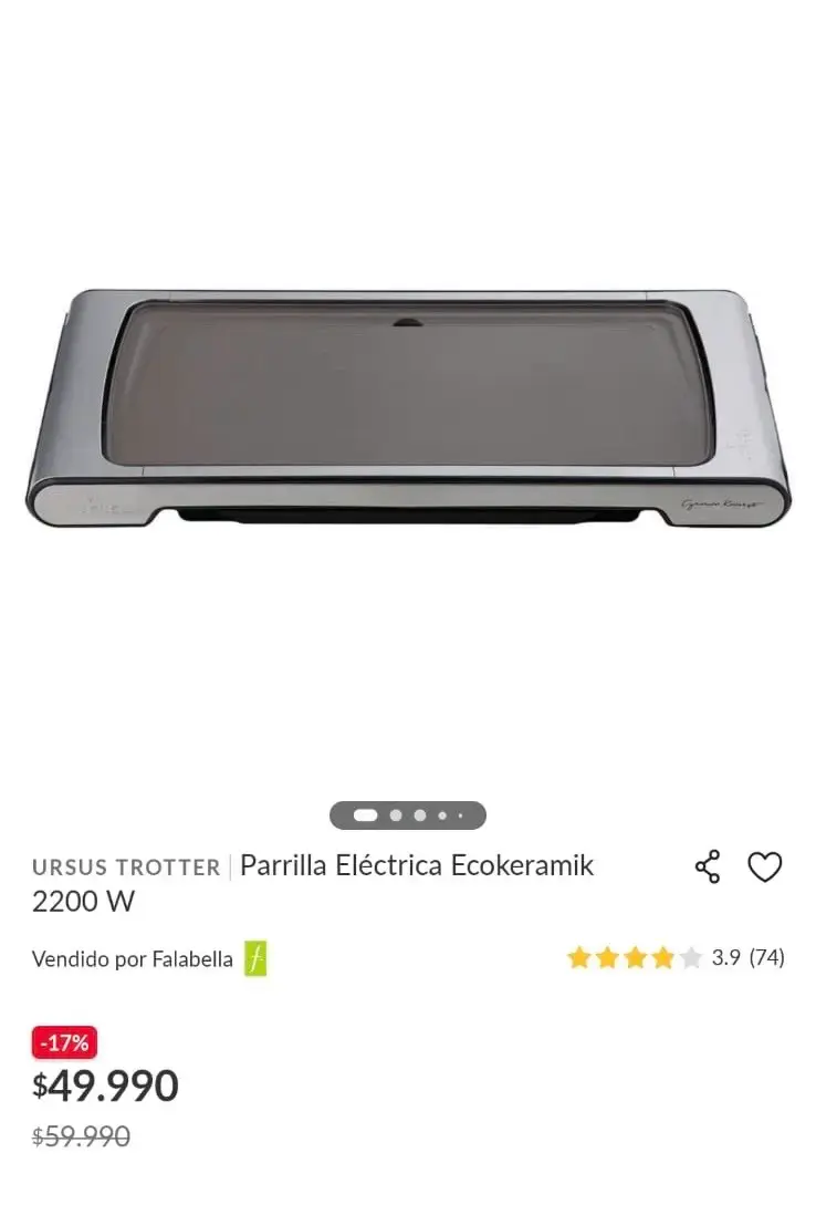 Parrilla eléctrica acero - 2
