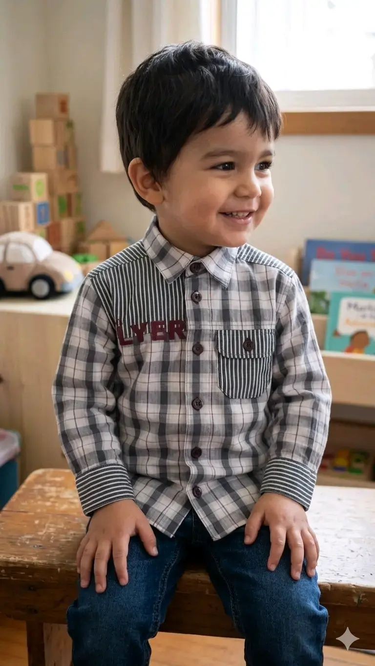 Camisa a cuadros para niño