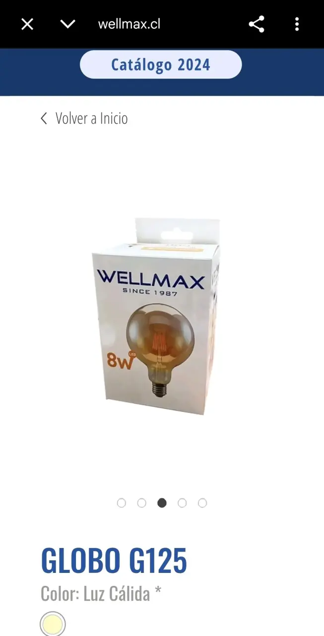 Ampolleta LED 8W Luz Cálida - 1