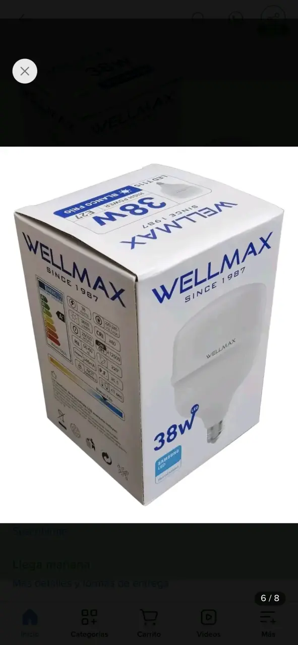 Ampolleta LED Wellmax 38W - 1