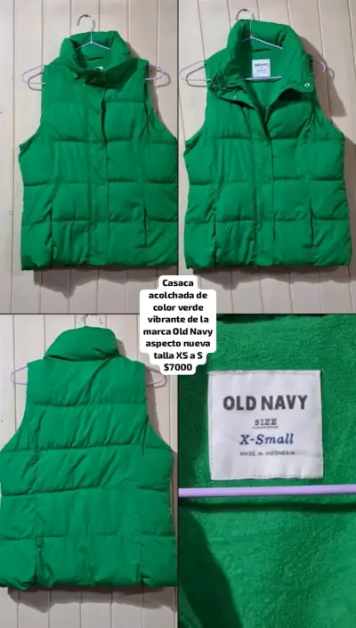 Chaleco verde acolchado Old Navy - miniatura 5