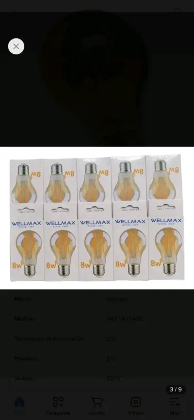 Ampolleta LED 8W Wellmax - miniatura 3