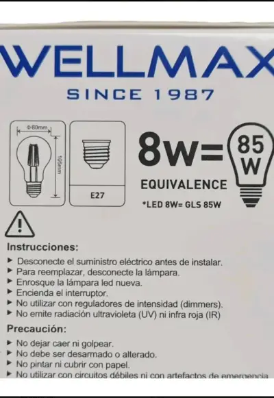 Ampolleta LED 8W Wellmax - miniatura 5