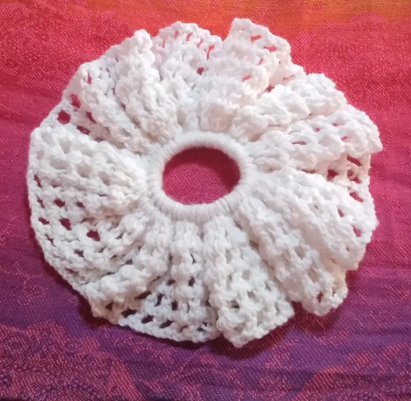 Coletero tejido a crochet blanco - 1
