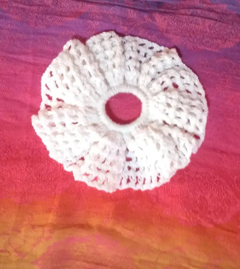 Coletero tejido a crochet blanco - 2