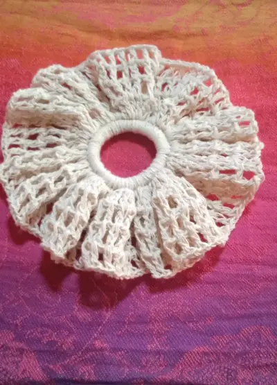 Coletero tejido a crochet blanco - miniatura 4