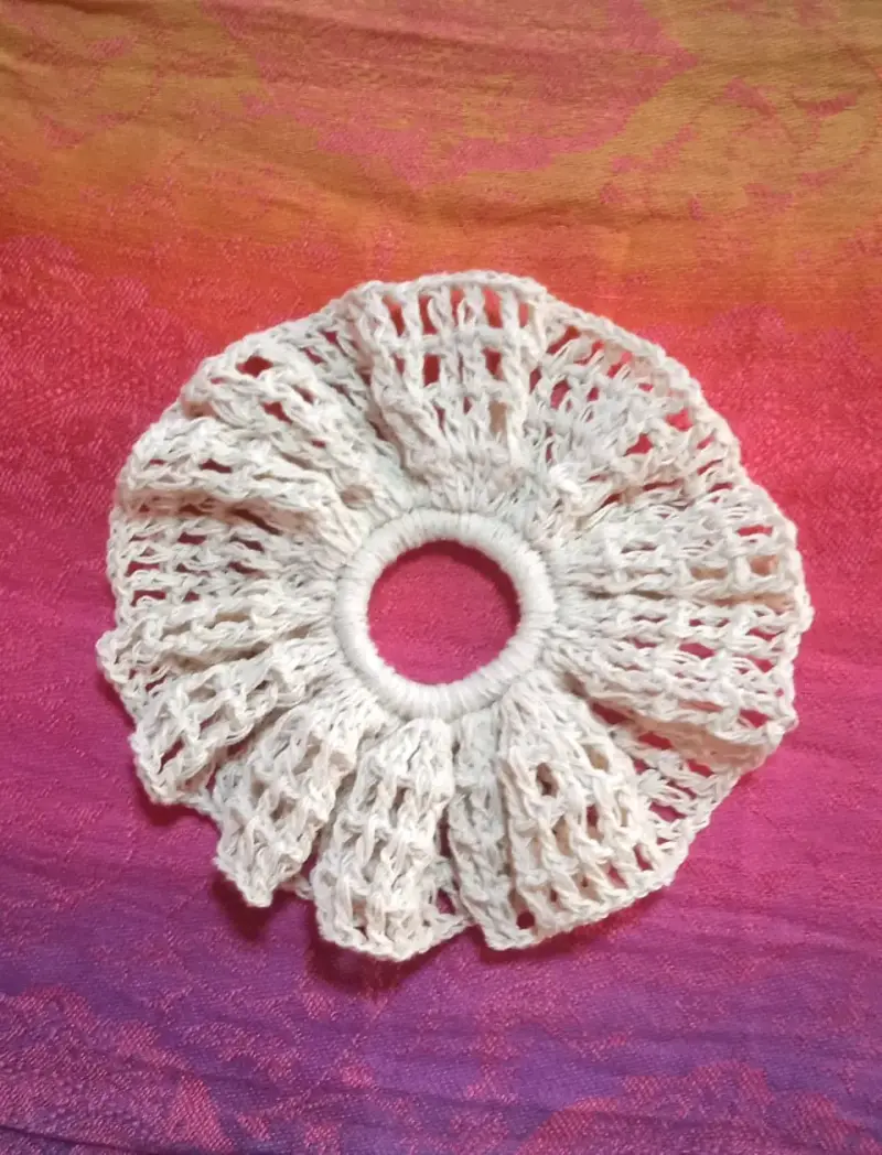 Coletero tejido a crochet blanco - 5
