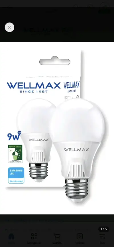 Ampolletas LED Wellmax 9W - miniatura 1
