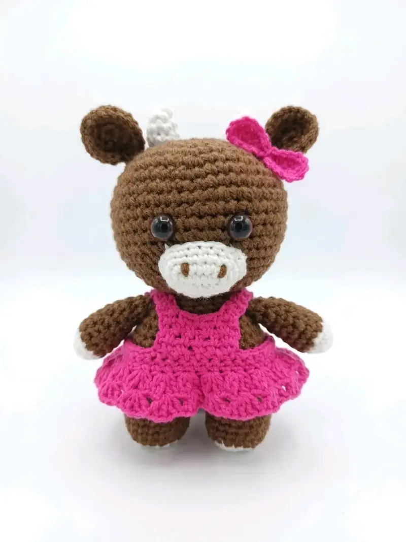 Muñeco amigurumi vaca - 1