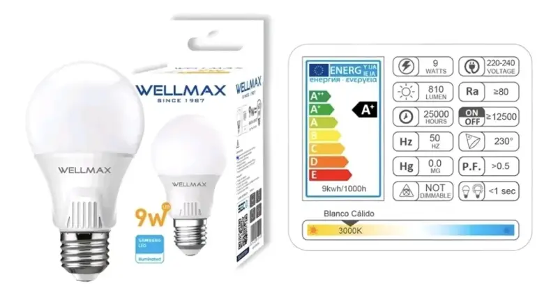 Ampolleta LED Wellmax 9W - 3