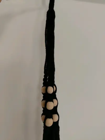 Macramé de pared negro - miniatura 2
