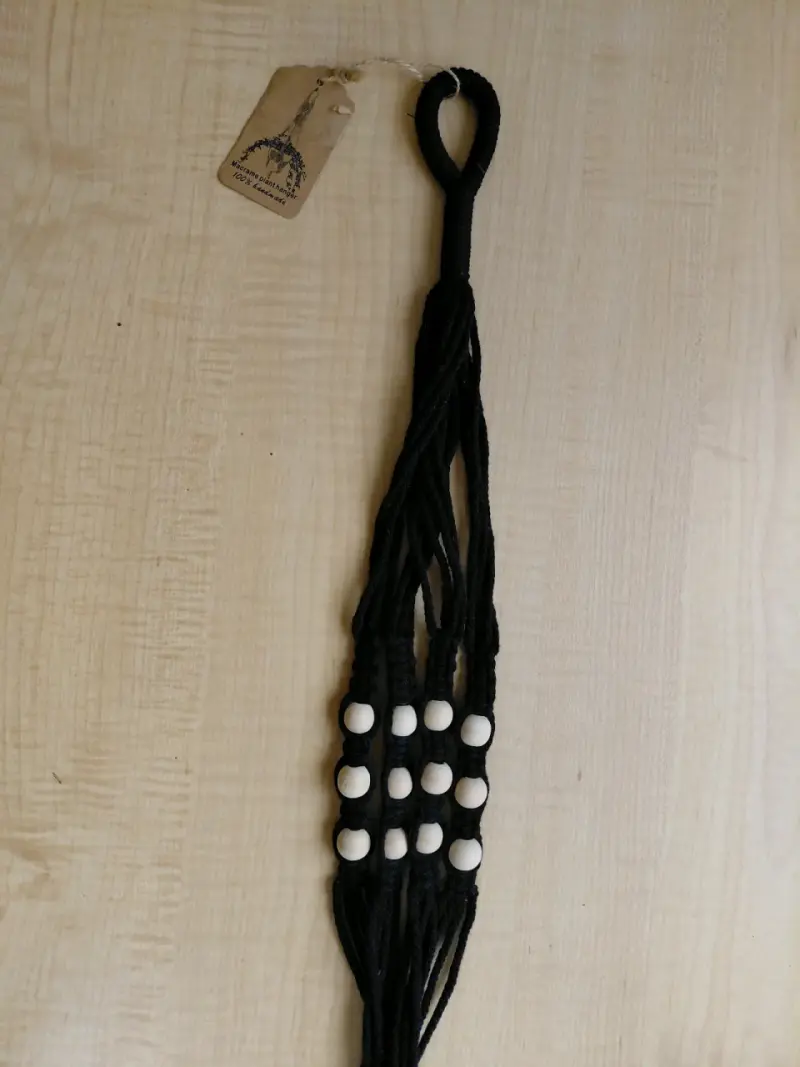 Macramé de pared negro - 3