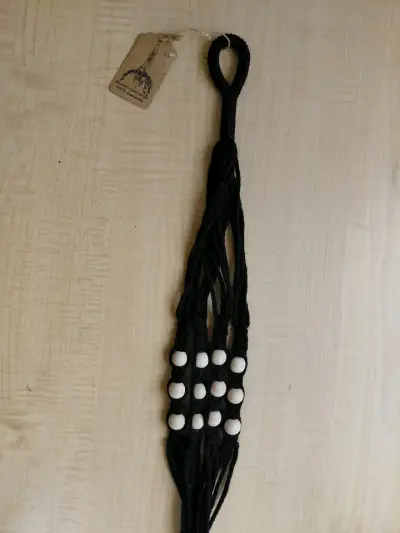 Macramé de pared negro - miniatura 3